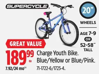 Canadian Tire Supercycle Charge Youth Bike offer