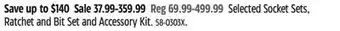 Canadian Tire Selected Socket Sets, Ratchet and Bit Set and Accessory Kit offer