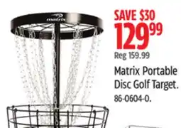 Canadian Tire Matrix Portable Disc Golf Target offer
