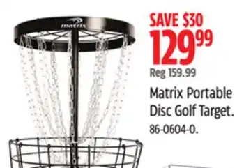 Canadian Tire Matrix Portable Disc Golf Target offer
