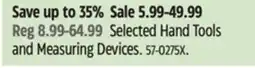 Canadian Tire Irwin Selected Hand Tools and Measuring Devices offer