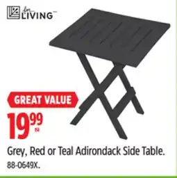Canadian Tire For Living Grey, Red or Teal Adirondack Side Table offer