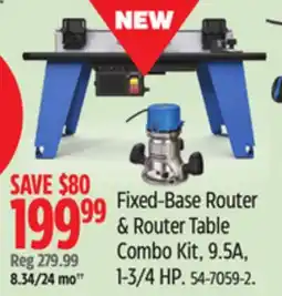 Canadian Tire Mastercraft Fixed-Base Router & Router Table Combo Kit offer