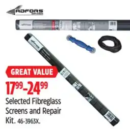 Canadian Tire Selected Fibreglass Screens and Repair Kit offer
