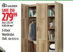 Canadian Tire Sauder 3-Door Wardrobe offer