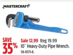 Canadian Tire Mastercraft 10˝ Heavy-Duty Pipe Wrench offer