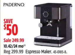 Canadian Tire Paderno Espresso Maker offer