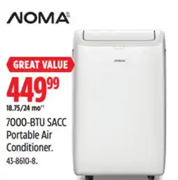 Canadian Tire NOMA 7000-BTU SACC Portable Air Conditioner offer