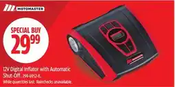 Canadian Tire MOTOMASTER 12V Digital Inflator with Automatic Shut-Off offer