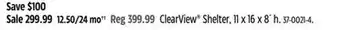 Canadian Tire Shelter Logic ClearView Shelter offer