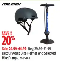Canadian Tire Detour Adult Bike Helmet and Selected Bike Pumps offer