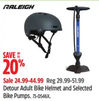 Canadian Tire Detour Adult Bike Helmet and Selected Bike Pumps offer