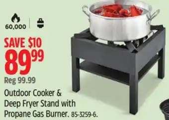 Canadian Tire Outdoor Cooker & Deep Fryer Stand with Propane Gas Burner offer