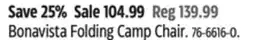 Canadian Tire Woods Bonavista Folding Camp Chair offer
