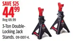 Canadian Tire Motomaster 3-Ton Double- Locking Jack Stands offer