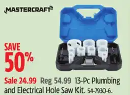 Canadian Tire Mastercraft Plumbing and Electrical Hole Saw Kit offer