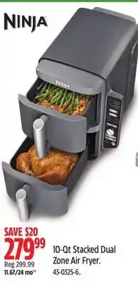 Canadian Tire Ninja 10-Qt Stacked Dual Zone Air Fryer offer