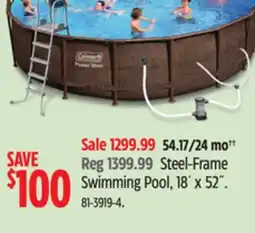 Canadian Tire Coleman Steel-Frame Swimming Pool offer