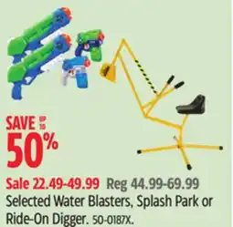 Canadian Tire Selected Water Blasters, Splash Park or Ride-On Digger offer