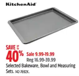 Canadian Tire KitchenAid Selected Bakeware, Bowl and Measuring Sets offer