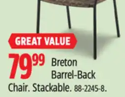 Canadian Tire Canvas Breton Barrel-Back Chair offer