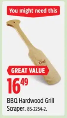 Canadian Tire Master Chef BBQ Hardwood Grill Scraper offer