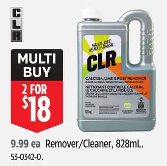 Canadian Tire CLR Remover/Cleaner offer