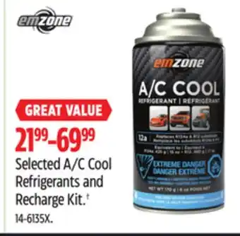 Canadian Tire Emzone Selected A/C Cool Refrigerants and Recharge Kit† offer