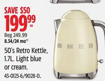 Canadian Tire Smeg 50's Retro Kettle offer