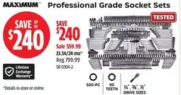 Canadian Tire MAXIMUM Professional Grade Socket Sets offer