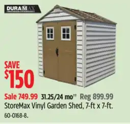 Canadian Tire Duramax StoreMax Vinyl Garden Shed offer