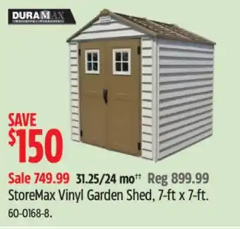 Canadian Tire Duramax StoreMax Vinyl Garden Shed offer