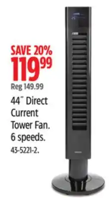Canadian Tire 44˝ Direct Current Tower Fan offer