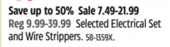 Canadian Tire Mastercraft Selected Electrical Set and Wire Strippers offer