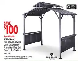 Canadian Tire Skyline Steel & Aluminum Frame Hard-Top Grill Gazebo offer