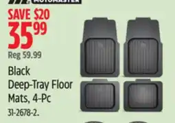Canadian Tire motomaster Black Deep-Tray Floor Mats offer