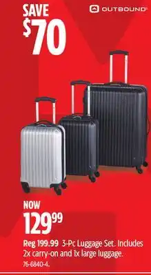 Canadian Tire Outbound3-Pc Luggage Set offer