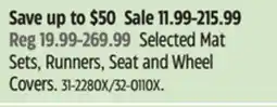 Canadian Tire Michelin Selected Mat Sets, Runners, Seat and Wheel Covers offer
