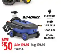Canadian Tire Electric & Gas Pressure Washers offer