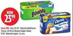 Canadian Tire Charmin Bathroom Tissue, 24-Pk or Bounty Paper Towel, 8-Pk offer