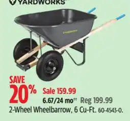 Canadian Tire Yardworks 2-Wheel Wheelbarrow, 6 Cu-Ft offer