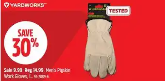 Canadian Tire Yardworks Men's Pigskin Work Gloves offer