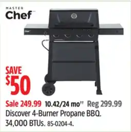 Canadian Tire Master Chef Discover 4-Burner Propane BBQ offer