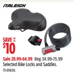 Canadian Tire Raleigh Selected Bike Locks and Saddles offer