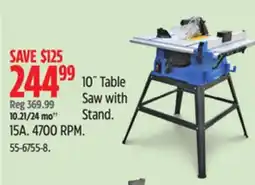 Canadian Tire 10˝ Table Saw with Stand offer