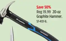 Canadian Tire Mastercraft 20-oz Graphite Hammer offer