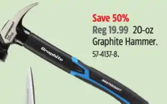 Canadian Tire Mastercraft 20-oz Graphite Hammer offer