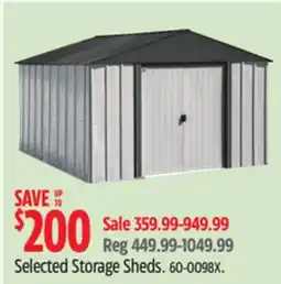 Canadian Tire Selected Storage Sheds offer