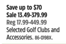Canadian Tire Selected Golf Clubs and Accessories offer