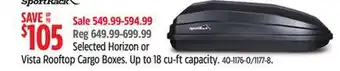 Canadian Tire Sportrack Selected Horizon or Vista Rooftop Cargo Boxes offer